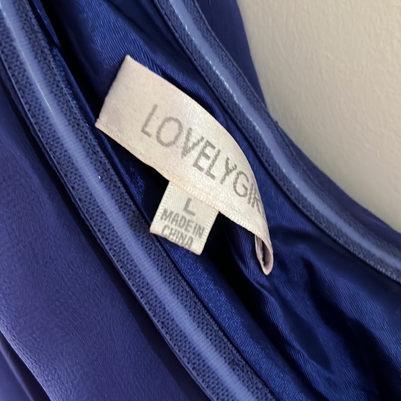 Royal blue one shoulder dress 10-12 - Picture 5 of 6